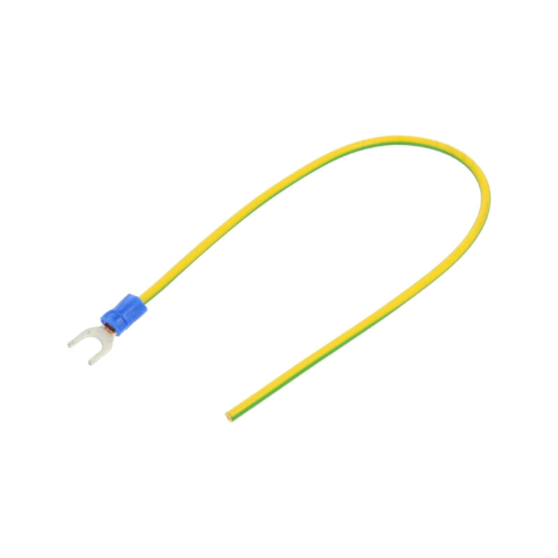 Cable: cable with crimped terminals; yellow-green; 250mm; H07V-K Cable: cable with crimped terminals; yellow-green; 250mm; H07V-K