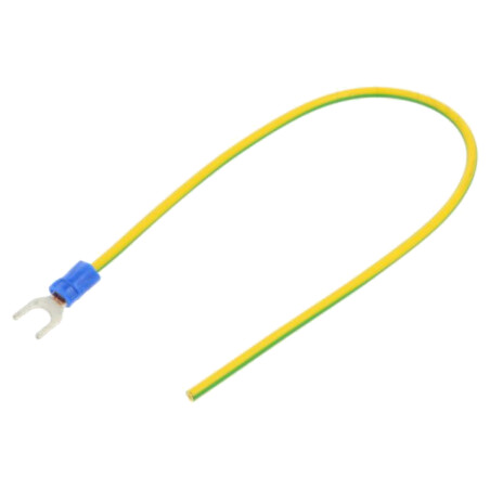 Cable: cable with crimped terminals; yellow-green; 250mm; H07V-K