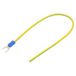 Cable: cable with crimped terminals; yellow-green; 250mm; H07V-K