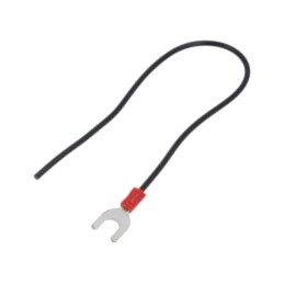 Cable: cable with crimped terminals; black; non-insulated; 250mm