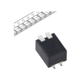Comutator: DIP-SWITCH; Număr secţiuni: 2; OFF-ON; 25mA/24VDC; SMT