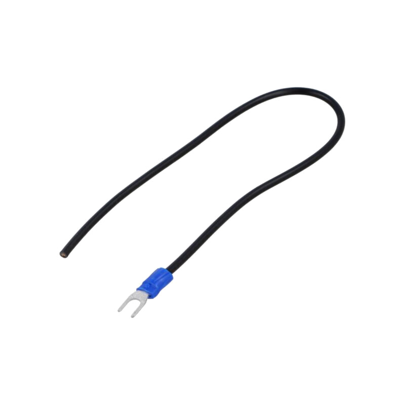 Cable: cable with crimped terminals; black; non-insulated; 250mm Cable: cable with crimped terminals; black; non-insulated; 250mm