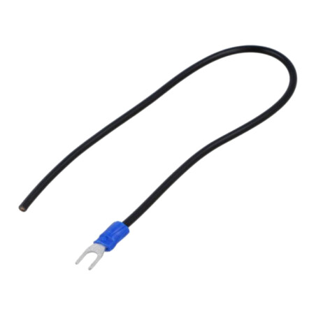 Cable: cable with crimped terminals; black; non-insulated; 250mm