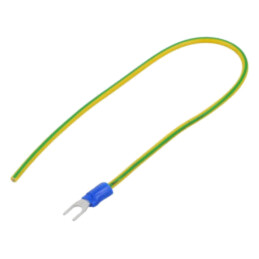 Cable: cable with crimped terminals; yellow-green; 250mm; H07V-K