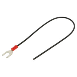 Cable: cable with crimped terminals; black; non-insulated; 250mm