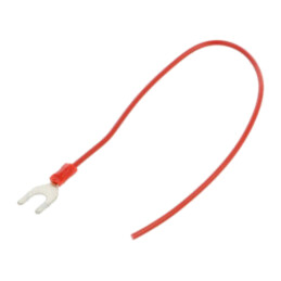 Cable: cable with crimped terminals; red; non-insulated; 250mm