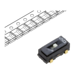 Comutator: glisant; Poz: 2; SPDT; 0,1A/6VDC; ON-ON; SMT; -40÷85°C
