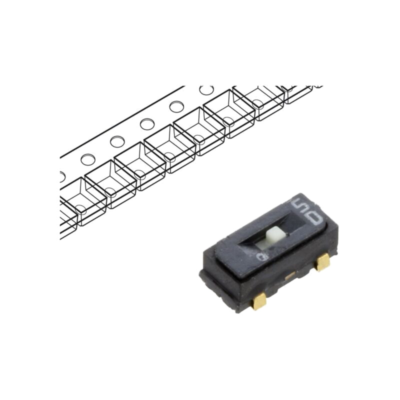 Comutator: glisant; Poz: 2; SPDT; 0,1A/6VDC; ON-ON; SMT; -40÷85°C