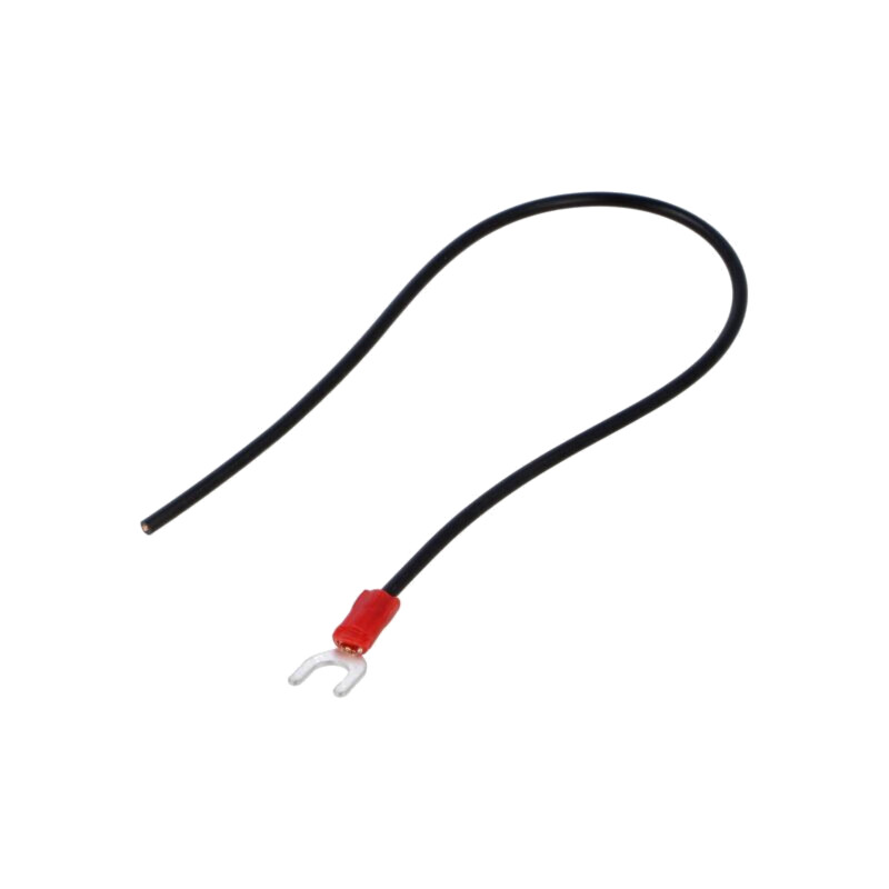 Cable: cable with crimped terminals; black; non-insulated; 250mm Cable: cable with crimped terminals; black; non-insulated; 250mm