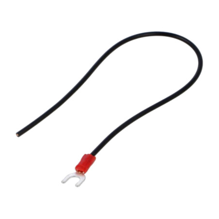 Cable: cable with crimped terminals; black; non-insulated; 250mm