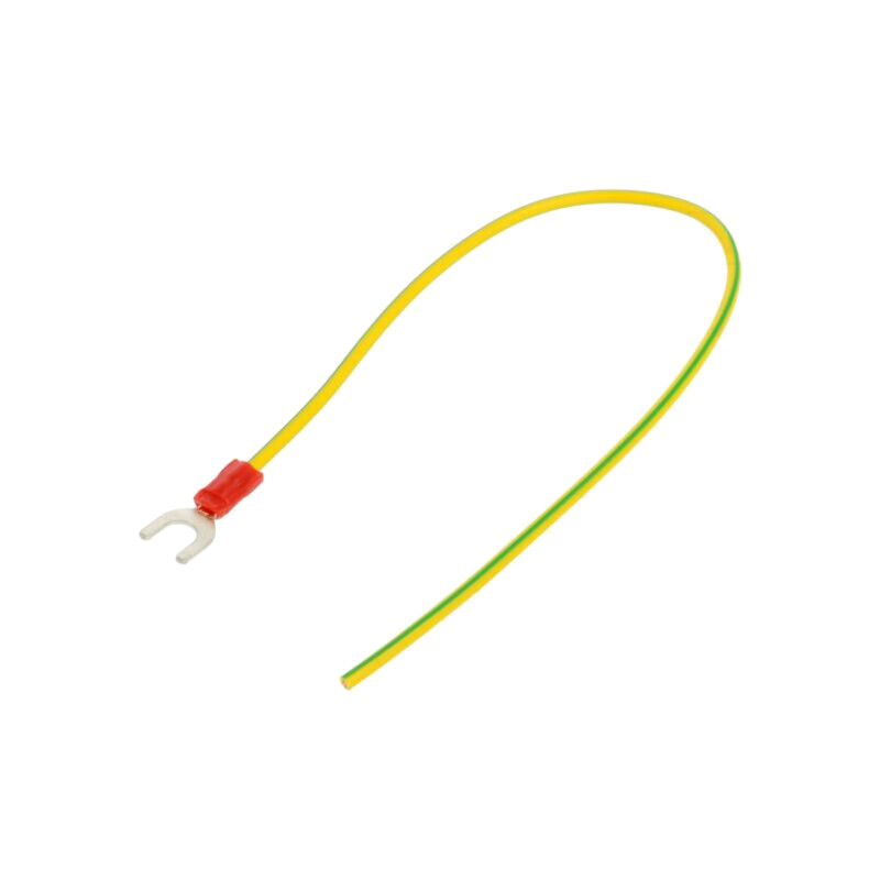 Cable: cable with crimped terminals; yellow-green; 250mm; H05V-K Cable: cable with crimped terminals; yellow-green; 250mm; H05V-K