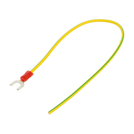 Cable: cable with crimped terminals; yellow-green; 250mm; H05V-K