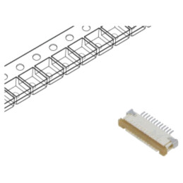 Conector: FFC/FPC; SMT; 50V; 500mA; Easy-On; PIN: 12; Mat: poliamidă