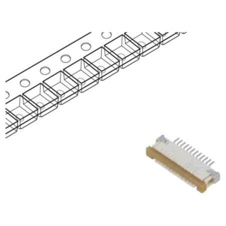 Conector: FFC/FPC; SMT; 50V; 500mA; Easy-On; PIN: 12; Mat: poliamidă