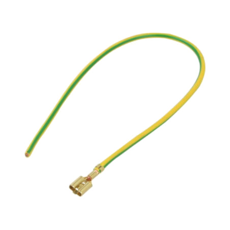 Cable: cable with crimped terminals; yellow-green; Len: 250mm