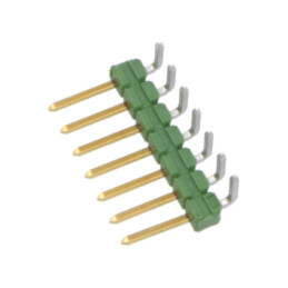 Conector: şiruri pini; şir pini; tată; PIN: 7; AMPMODU MOD II; THT
