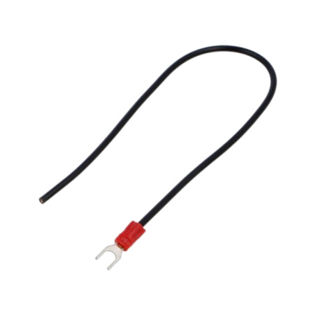 Cable: cable with crimped terminals; black; non-insulated; 250mm