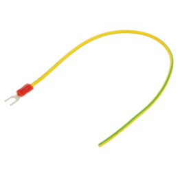 Cable: cable with crimped terminals; yellow-green; 250mm; H05V-K