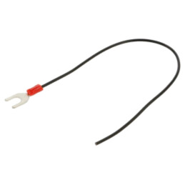 Cable: cable with crimped terminals; black; non-insulated; 250mm