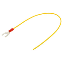 Cable: cable with crimped terminals; yellow-green; 250mm; H05V-K
