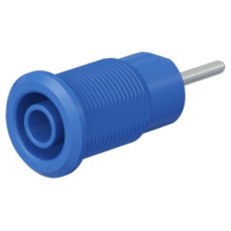Conector: banană 4mm; soclu; 24A; 1kV; albastră; nichelat