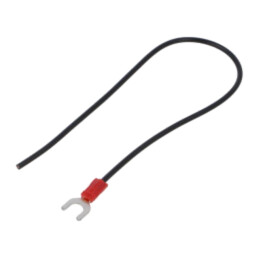 Cable: cable with crimped terminals; black; non-insulated; 250mm