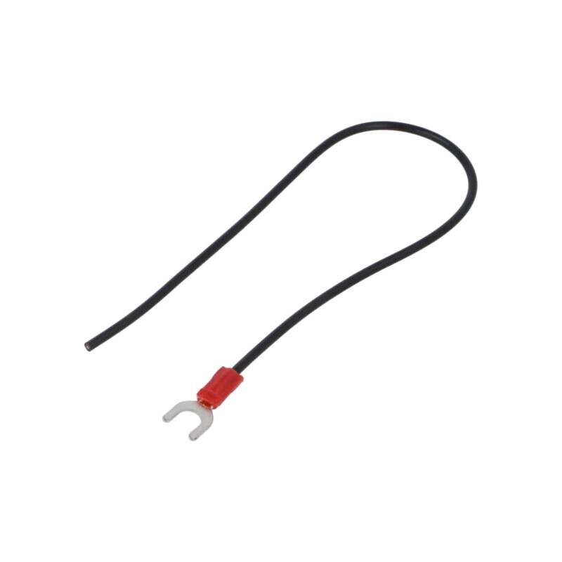 Cable: cable with crimped terminals; black; non-insulated; 250mm Cable: cable with crimped terminals; black; non-insulated; 250mm