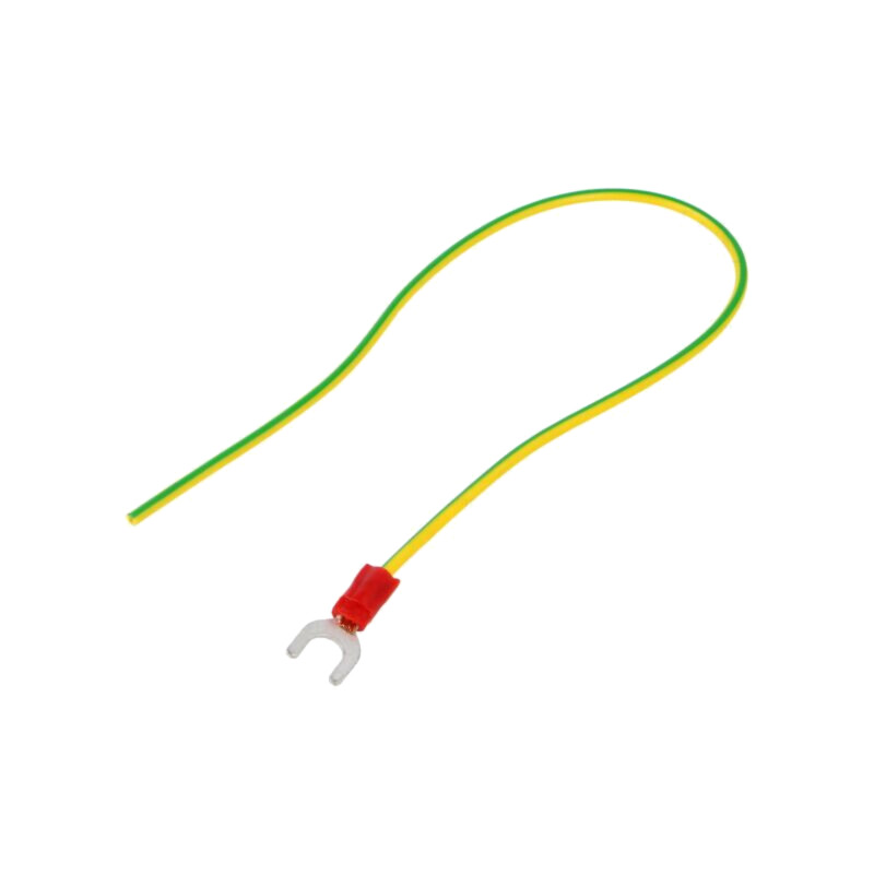 Cable: cable with crimped terminals; yellow-green; 250mm; H05V-K Cable: cable with crimped terminals; yellow-green; 250mm; H05V-K
