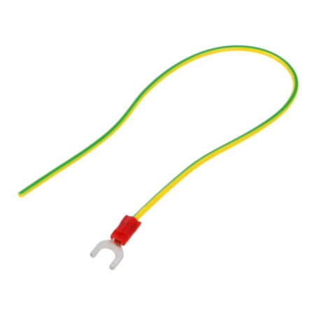 Cable: cable with crimped terminals; yellow-green; 250mm; H05V-K