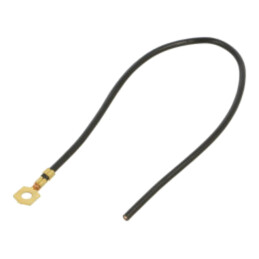 Cable: cable with crimped terminals; black; non-insulated; 250mm