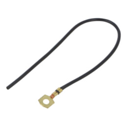 Cable: cable with crimped terminals; black; non-insulated; 250mm