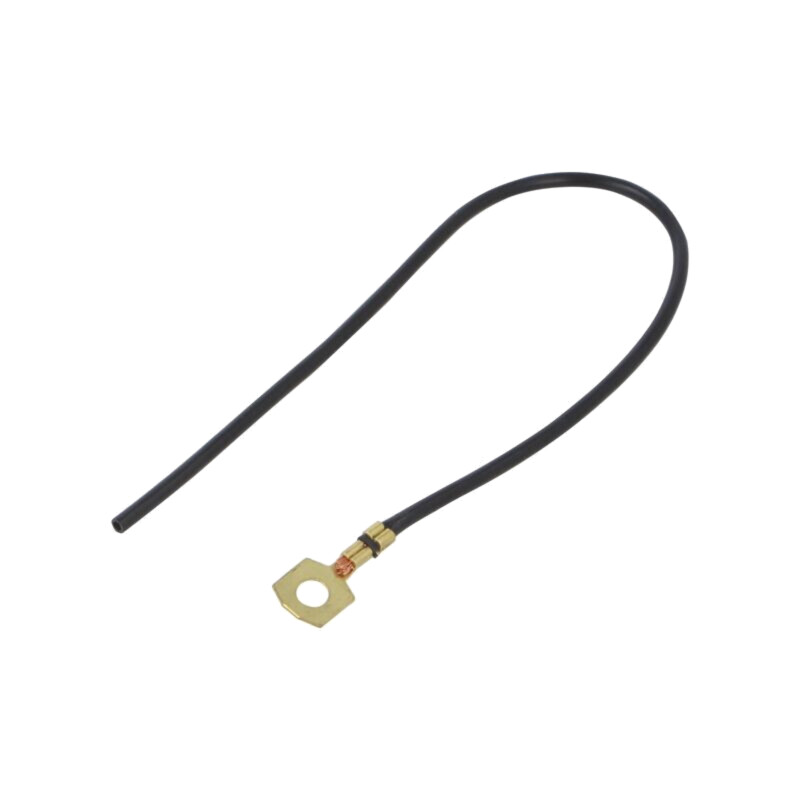 Cable: cable with crimped terminals; black; non-insulated; 250mm Cable: cable with crimped terminals; black; non-insulated; 250mm