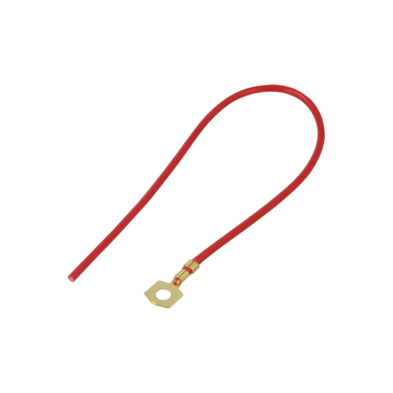 Cable: cable with crimped terminals; red; non-insulated; 250mm Cable: cable with crimped terminals; red; non-insulated; 250mm