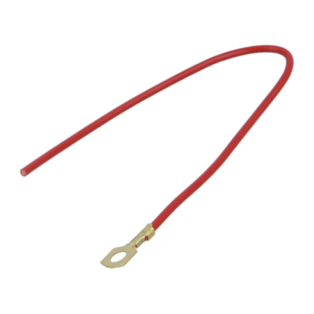 Cable: cable with crimped terminals; red; non-insulated; 250mm