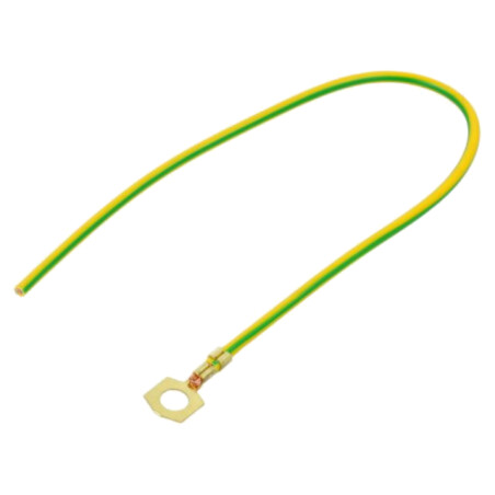 Cable: cable with crimped terminals; yellow-green; 250mm; H07V-K