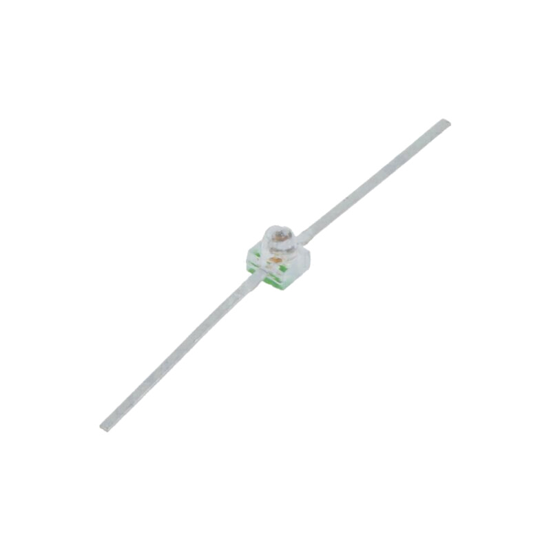 LED; verde; 1,65mm; axial; 10÷40mcd; 28°; Parte frontală: convex