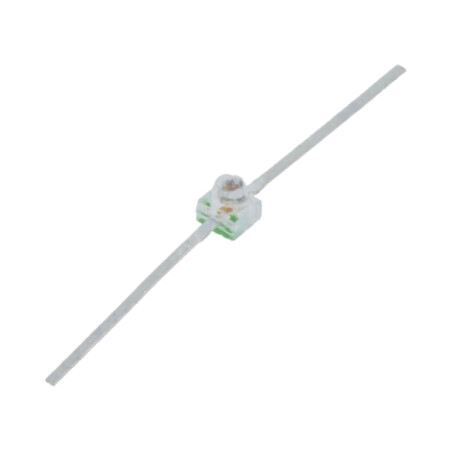 LED; verde; 1,65mm; axial; 10÷40mcd; 28°; Parte frontală: convex