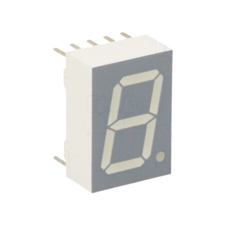 Afişaj: LED; cu 7 segmente; 13mm; 0,51"; Nr.car: 1; roşie; catod