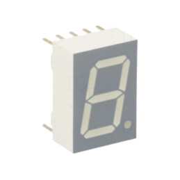 Afişaj: LED; cu 7 segmente; 13mm; 0,51"; Nr.car: 1; roşie; catod
