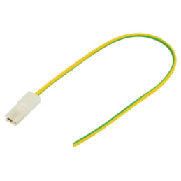 Cable: cable with crimped terminals; yellow-green; Len: 250mm