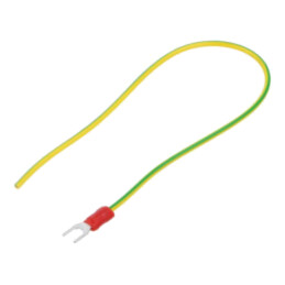 Cable: cable with crimped terminals; yellow-green; 250mm; H05V-K
