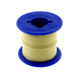 Cablu; 30AWG; sârmă; OFC; FEP; galben; 250V; 100m; 1x30AWG