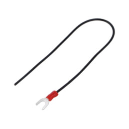 Cable: cable with crimped terminals; black; non-insulated; 250mm