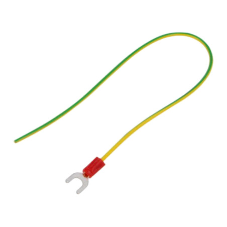 Cable: cable with crimped terminals; yellow-green; 250mm; H05V-K