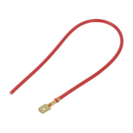 Cable: cable with crimped terminals; red; male,non-insulated