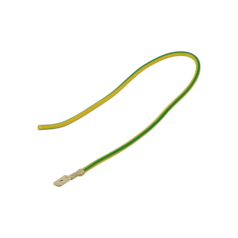 Cable: cable with crimped terminals; yellow-green; Len: 250mm