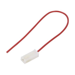 Cable: cable with crimped terminals; red; Len: 250mm; H05V-K; 1mm2