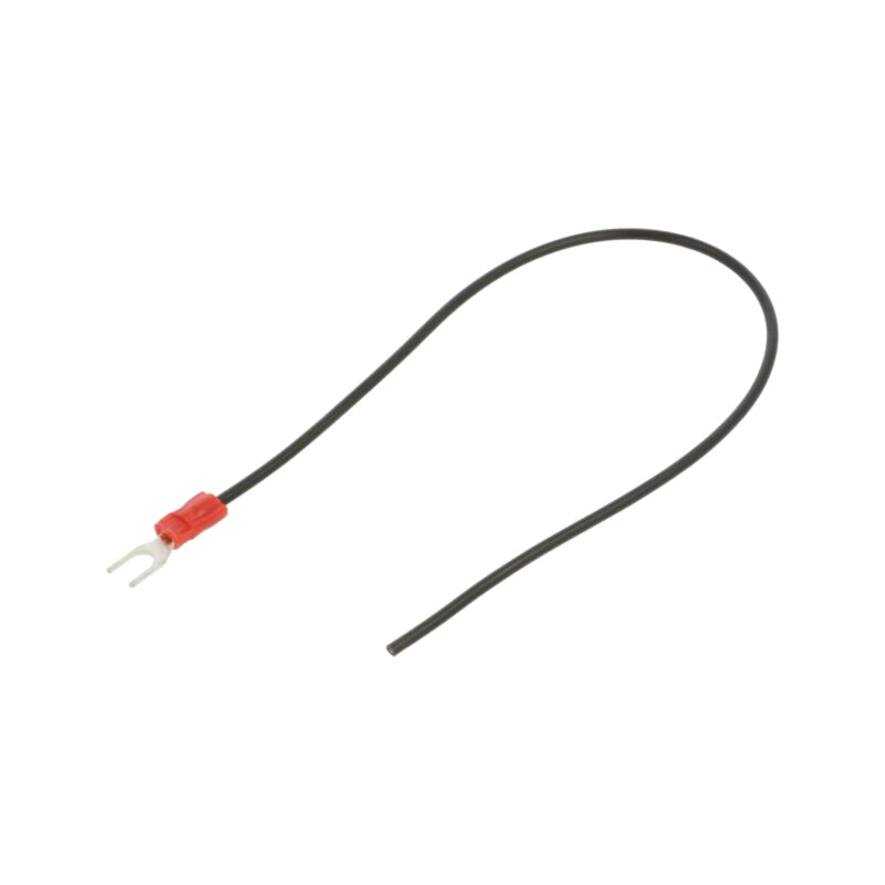 Cable: cable with crimped terminals; black; non-insulated; 250mm Cable: cable with crimped terminals; black; non-insulated; 250mm