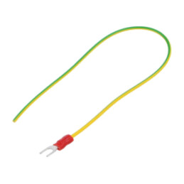 Cable: cable with crimped terminals; yellow-green; 250mm; H05V-K