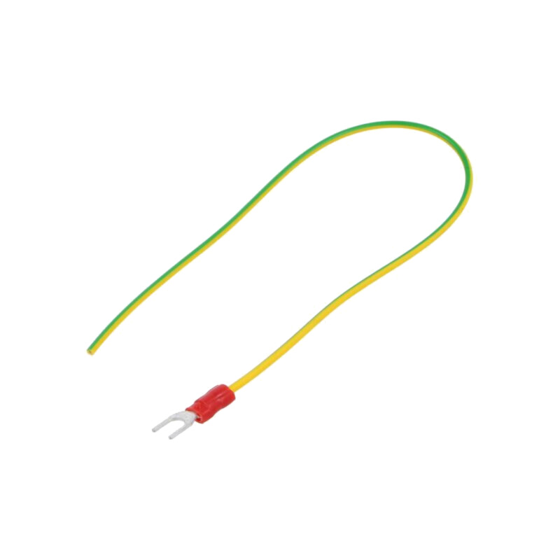 Cable: cable with crimped terminals; yellow-green; 250mm; H05V-K Cable: cable with crimped terminals; yellow-green; 250mm; H05V-K